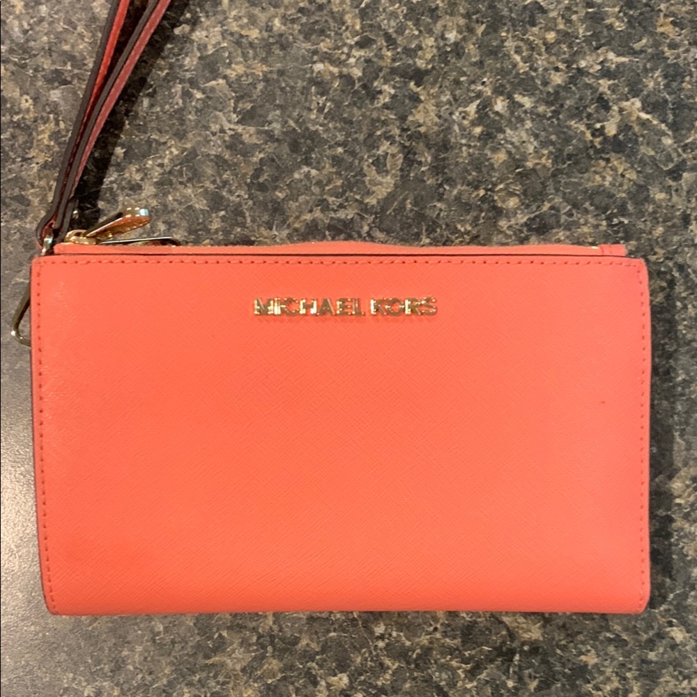 Michael Kors Pink Clutch Sleek Minimalist Design